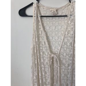 Long Lace Duster Vest